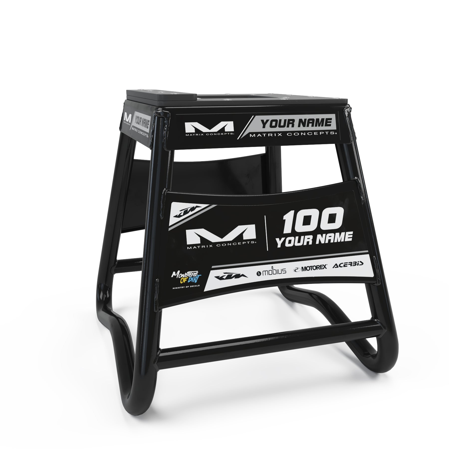 Matrix Staple Black Bike Stand Decals